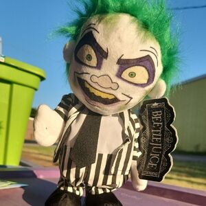 Walking Beetlejuice Plush Toy with Green Hair